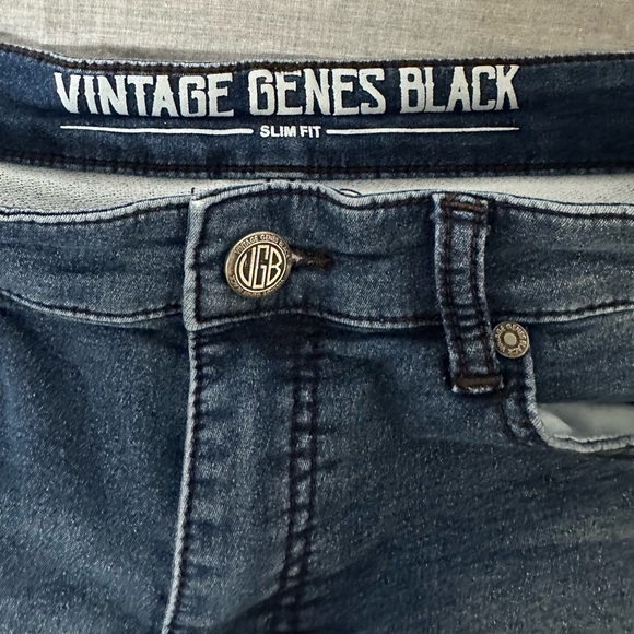 Men's Blue Vintage Genes Black NWOT slim fit - Picture 5 of 12